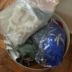 Assorted winter scarves and pashminas